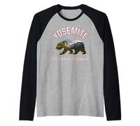 California Republic Bear Yosemite Valley National Park Flag Manche Raglan