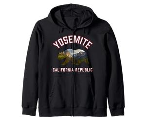 California Republic Bear Yosemite Valley National Park Flag Sweat à Capuche
