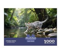 California Spangled Cat Puzzle 1000 Pièces - Challenge Zen, Carte Géographique À Assembler, Poster Inclus, Cadeau Éducatif, 70x50cm/1000pcs