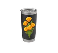 California Sunshine Blooms Gobelet isotherme en acier inoxydable double paroi