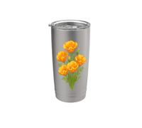 California Sunshine Blooms Gobelet isotherme en acier inoxydable double paroi