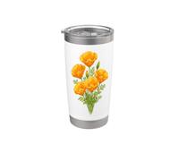 California Sunshine Blooms Gobelet isotherme en acier inoxydable double paroi