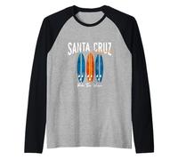 California Surfer Santa Cruz Longboard de Surf Vintage rétro Manche Raglan