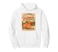 California Valencia Oranges Vintage Fruit Vieilli rétro Sweat à Capuche