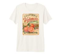 California Valencia Oranges Vintage Fruit Vieilli rétro T-Shirt Haut de Gamme