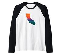 California West Coast Sunset State Map Souvenir de Vacances Manche Raglan