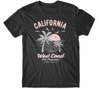 California West Coast T-Shirt. 100% Cotton Premium Tee New Black Manches Courtes(3X-Large)