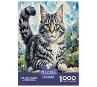 Californie Chat Brillant 1000 Pièces Animaux Puzzle Défi Jouet Jeu Éducatif Puzzles Décorationd’intérieur Adultes Et Enfants À Partir Cadeaux 38x26cm/1000pcs