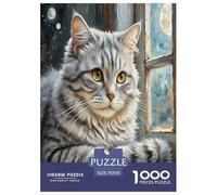 Californie Chat Brillant 1000 Pièces Animaux Puzzle Défi Jouet Jeu Impossible Décoration D'intérieur Adultes Et Enfants À Partir pour Enfants Cadeaux 70x50cm/1000pcs