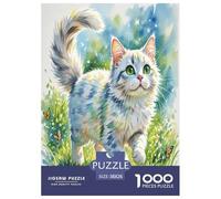 Californie Chat Brillant 1000 Pièces Animaux Puzzle Défi Jouet Jeu Impossible Décoration D'intérieur pour Adulte pour Enfants Cadeaux 38x26cm/1000pcs