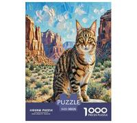 Californie Chat Brillant 1000 Pièces Animaux Puzzle Défi Jouet Jeu Impossible Unique Home Decor Adultes Et Enfants À Partir pour Enfants Cadeaux 38x26cm/1000pcs