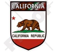CALIFORNIENNE Californie Écusson d'état d'ours, USA Amérique, 100mm Vinyl Sticker, Autocollant