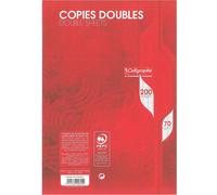 Caligraphe 7000 2615 Copies Doubles Non Perforées 200 Pages Grands Carreaux Format A4 70 G[Z113]