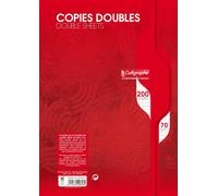 Caligraphe - 7000 - 2616 - Copies Doubles Non Perforées - 200 Pages Petits Carreaux - Format A4 - 70 G[Z112]