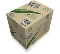 CALIMA® Papier de copieur naturel Papier d'imprimante TreeFree, non blanchi durable, DIN A4 72g/m2, couleur naturelle (2500 feuilles = 5 paquets de 500 feuilles), 100% tube de sucre, Upcycling