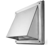 calimaero® HWG Grille Ventilation 100mm, Grille Aeration Inox, Grille d'évacuation d'air, Clapet Anti-retour Intégré, Résistant aux Intempéries, Couverture de la Hotte d'aspiration Extérieure