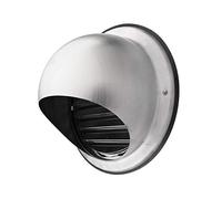 calimaero® KWG Grille d'aération en Acier Inoxydable 100mm, Grille d'évacuation d'air, Moustiquaire Intégrée, Résistant aux Intempéries, Couverture de la Hotte d'aspiration Extérieure