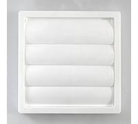 calimaero® VK 125 mm Grille de Ventilation Carré en Plastique avec Clapet Anti-Retour pour Sortie Extracteur Ventilateur