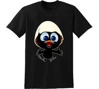 Calimero Retro Cartoon Vinta Anime Manga T-Shirt Short Sleeve Casual Tee Clothing Soft Cotton Streetwear Graphic Unisex T-Shirt Black XXL