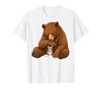 Câlin d'amitié Ours et Souris T-Shirt Graphique avec Valeur
