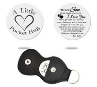Câlin de poche pour maman, cadeau d'anniversaire pour femme, fille, sœur, cadeau « I Love You » pour lui, petit ami, cadeau d'anniversaire pour sa femme, Silver to My Son, S