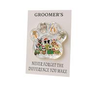 Câlin d'Empreinte de Patte | Décorations Souvenir pour Le Toiletteur d'animaux avec Carte | Objet de Collection Encourageant - pour Amis Famille Adultes Garçons Filles