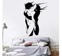 Câlin hommes et femmes Sticker mural Couple d'amoureux bel amour Stickers muraux chambre décor intérieur Mural vinyle autocollants sexy 42X29CM