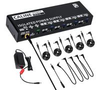 Caline Véritable alimentation à pédale isolée CP-212, alimentation commutable 9 V/12 V/15 V/18 V pour pédale, mini pédalier 500 mA avec sortie de type C et chaîne marguerite à 4 voies