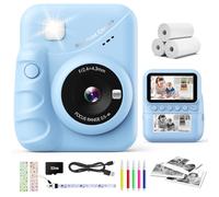 CalineGam Appareil Photo Instantané Enfant, 3,0 Pouces Écran HD 48MP Appareil Photo Enfants avec Carte 32 Go, 1080P Appareil Photo Jouet Cadeau pour Garçons Filles de 3 à 12 Ans (Bleu)