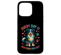 Câlinez Votre Chien Border Collie Coque pour iPhone 15 Pro Max