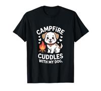 Câlins au feu de Camp avec Mon Chien Amateur de Camping T-Shirt