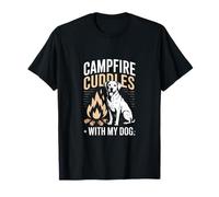 Câlins au feu de Camp avec Mon Chien Amateur de Camping T-Shirt