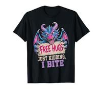 Câlins gratuits Just Kidding I Bite Funny Dragon T-Shirt