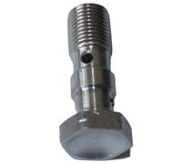 Caliper Brake Boulon banjo simple double en acier inoxydable M10x1 M10x1,25 pour pompe d'étrier de maître-cylindre d'embrayage de frein(Double M10x1.25)