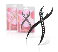 Caliper D'or des Sourcils, Outil de Mesure Symétrique, Règle de Position à 3 Points pour les Extensions de Front Microbladantes, Compacte et Léger (BLACK)