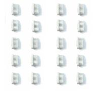Caliquo - Pack 20 recharges de têtes de brosse à dents | Compatibles manches Caliquo, Lamazuna, APO, Auchan, Carrefour | Zéro déchet (Blanc, Medium)