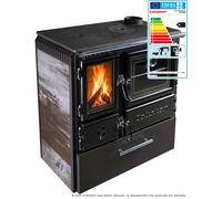Caliskan 214 Casing Gourmet 6.4kW Cuisinière à bois noir mat
