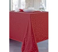CALITEX Dove Nappe Damassée Polyester Rouge, 150 x 350 cm