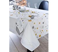 Calitex Etoile Nappe rectangulaire Polyester Blanc 150 x 250 cm