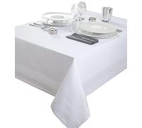 Calitex Nappe Bande Satin Blanc carrée 100x100