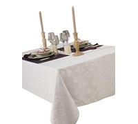 CALITEX Nappe Damassée Ombra Blanc Carrée 200x200 cm