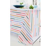 CALITEX Nappe en Tissu Elio - Motif Rayures Multicolores.