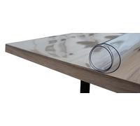CALITEX Nappe Film de Table Transparent 1.0mm PVC Imperméable et Lavable Coupé à la Taille souhaitée Largeur 140cm (140x205)