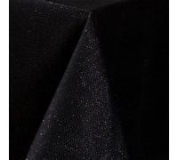 CALITEX Nappe résistantes aux Taches damassé Anais Noir - Motif uni pailleté
