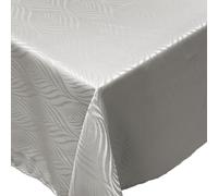 CALITEX Nappe résistantes aux Taches damassé Luce Blanc - Motif Fantaisie