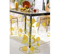 CALITEX Nappe translucide Agrume, Jaune, Ronde 140 cm
