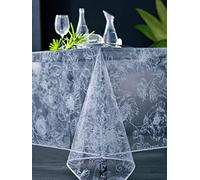 CALITEX Nappe translucide Peonia, Blanc, 140 x 250 cm