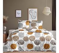 CALITEX Parure 3 pièces : HC 240x220 cm + 2 Taies 63x63 cm Doux