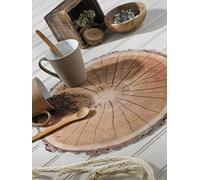 Calitex RONDIN DE Bois Set de 6 Tables Rond PVC Marron 38 x 38 cm