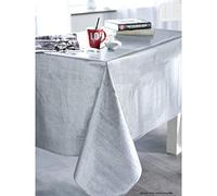Calitex S7U78HX261A Effet Tissage Nappe PVC Argent 250 x 140 cm